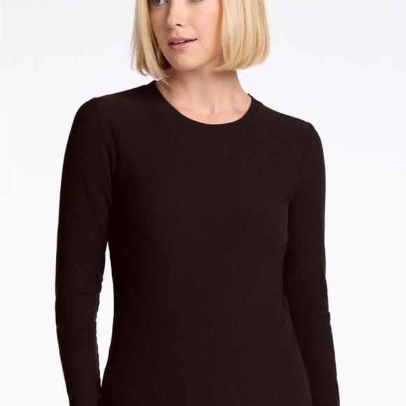 Woolx Hadley Ribbed Crew French Roast - Picture 3 of 8